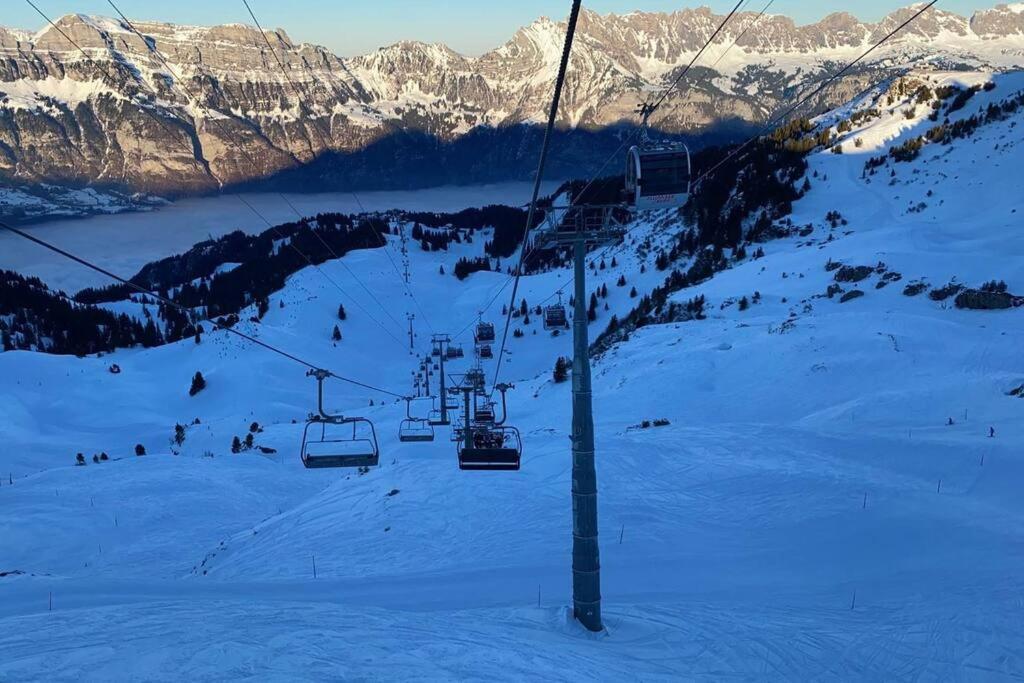 Schoene Wohnung In Unterterzen Am Schoenen Walensee Bagian luar foto